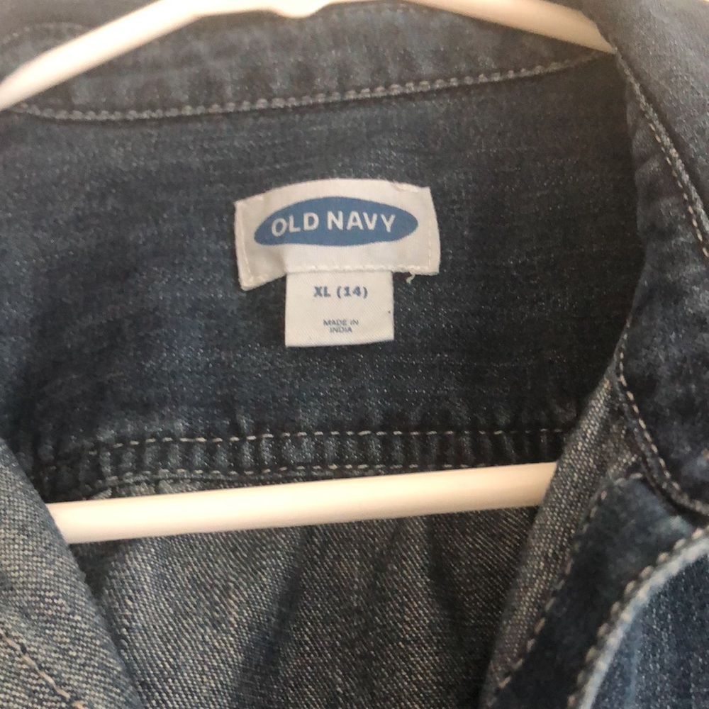 Old Navy denim shirt dress size XL 14 - Picture 2 of 3